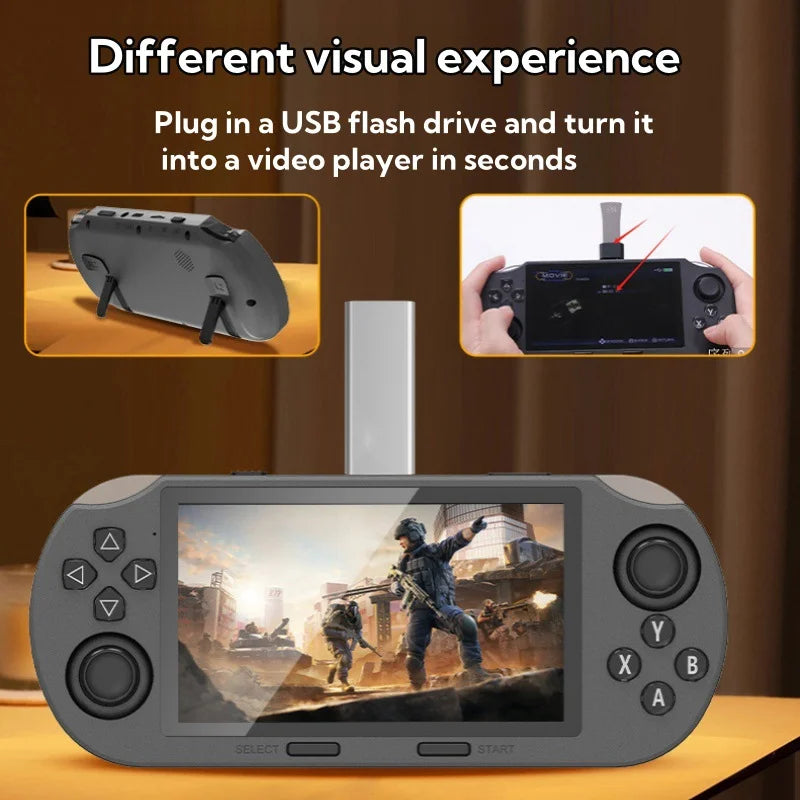 SF3000 Console de jeu vidéo Portable rétro système Linux 4.5 pouces 854*480 écran IPS 3000mAh lecteur vidéo de poche Portable jeux